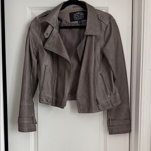 Women's Gray Biker Jacket